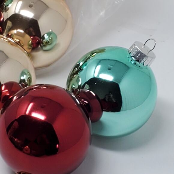 Colorful Christmas Ornaments Glass G&b Lot of 18 Excellent condition - Picture 5 of 8